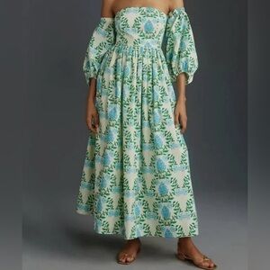 NWT Anthropologie Let Me Be Hydrangea Dress